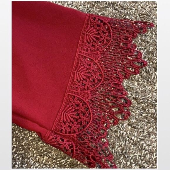 Y2K Charlotte Russe Small Red Chiffon Crop Trend Top - Picture 14 of 16